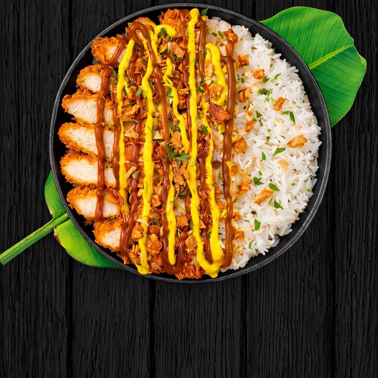 Tasty Crousty curry — poulet pané maison sur riz